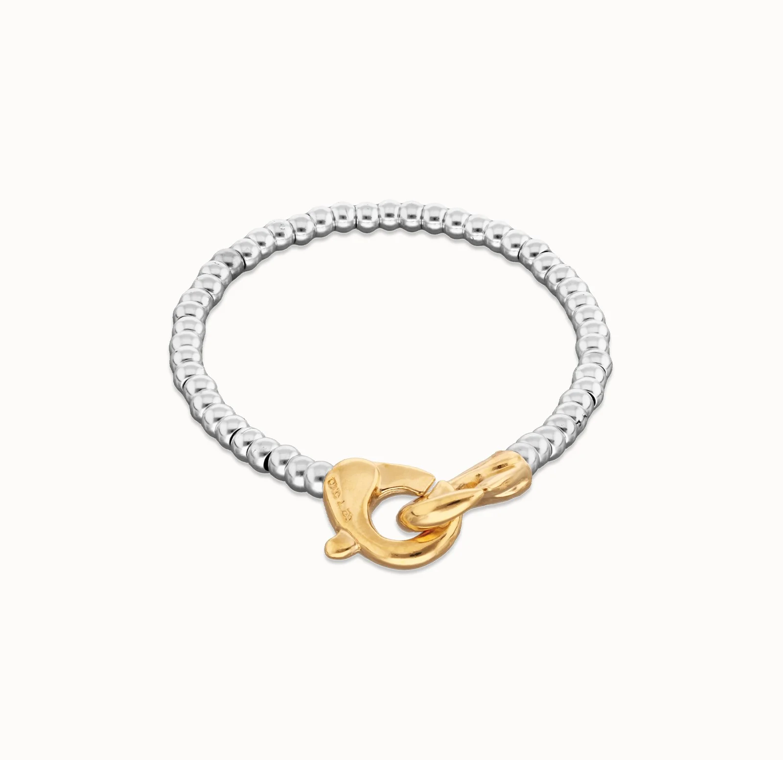 Beaded Bracelet with Carabiner Clasp