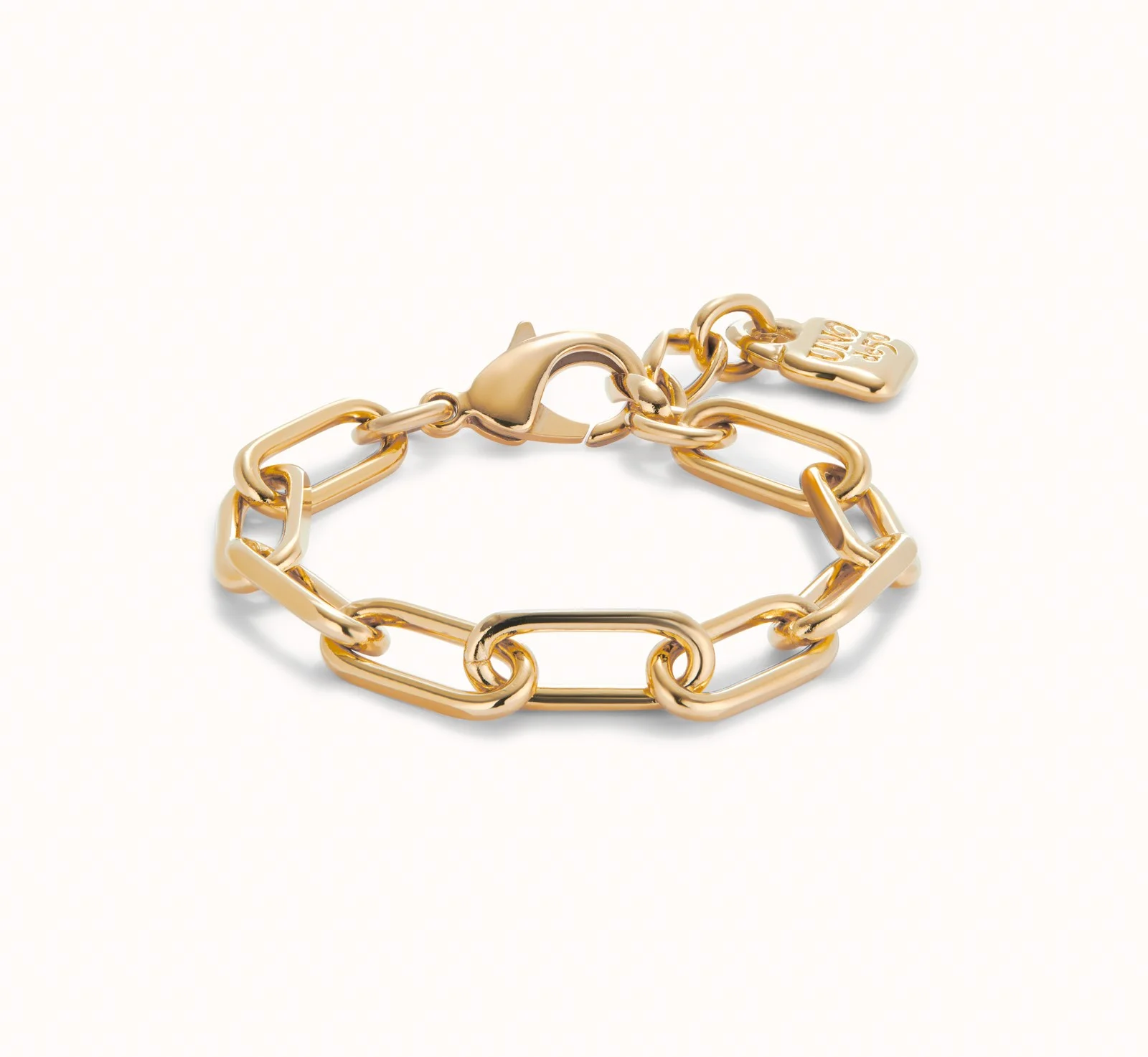 Paper Clip Link Bracelet with Padlock