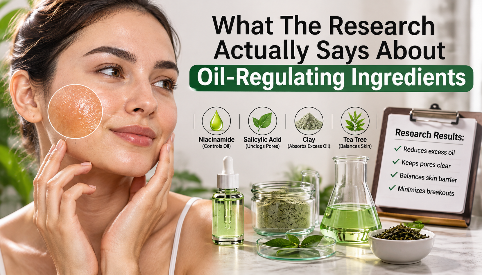 What The Research Actually Says About Oil-Regulating Ingredients